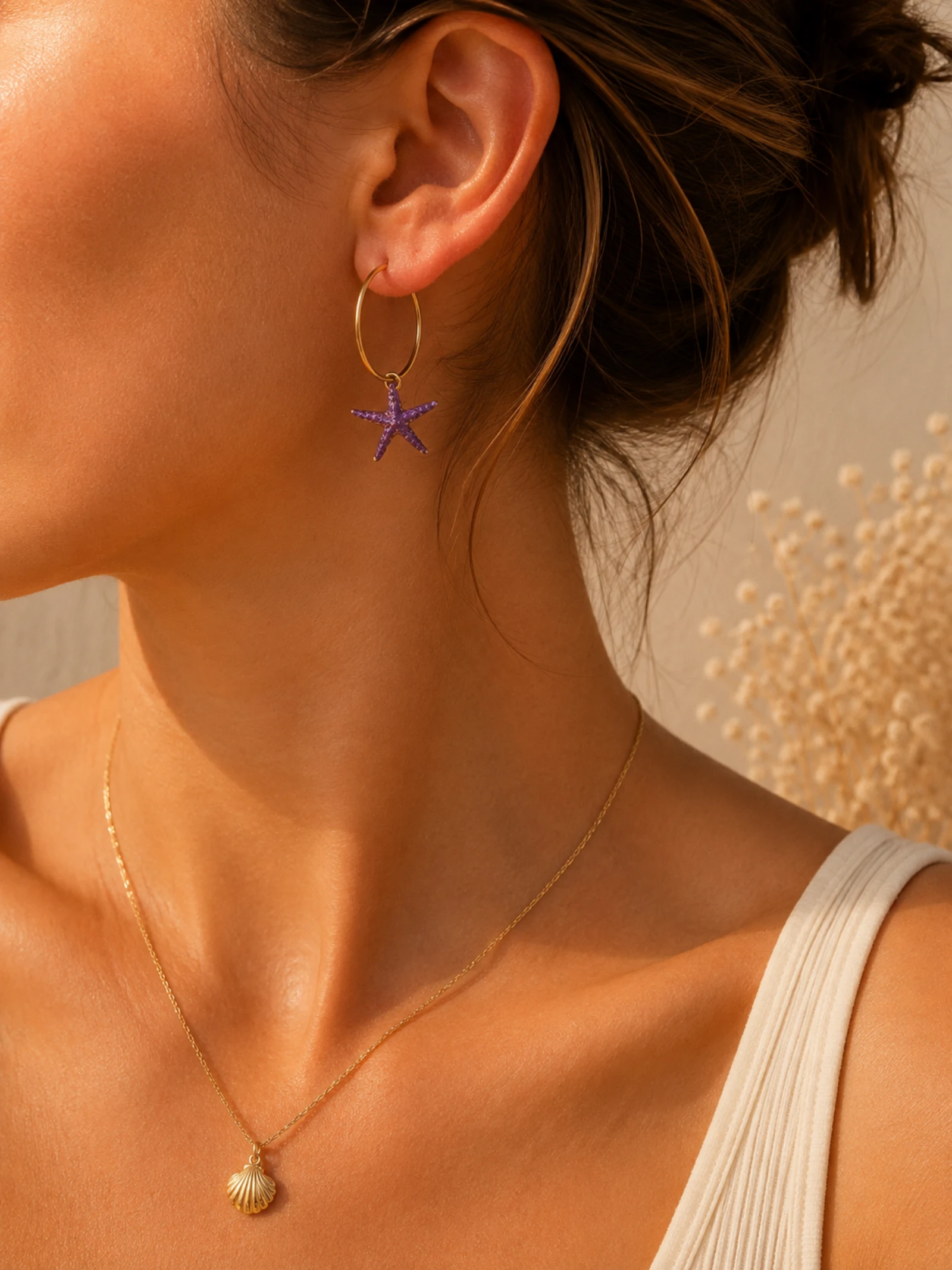 Boucles d’oreilles étoile de mer